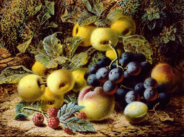 Still Life with Apples, Plums, Grapes and Raspberries from Oliver Clare